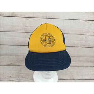 Vintage Cubs On the Go-Day Camp WD Boyce Council Baseball Hat Yellow Blue